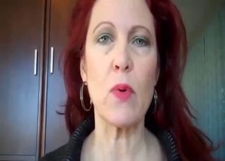 Redhead mom seduced her son in POV mode